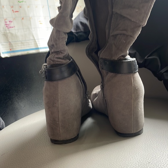 Aldo Suede Style Tall Hidden Wedge Boots - Picture 4 of 7